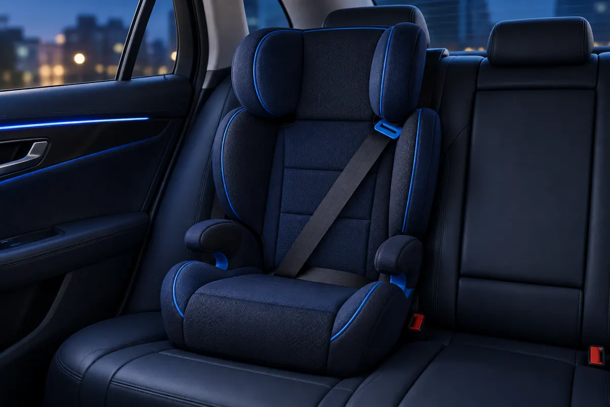 Rehausseur à dossier 15-36 kg avec guide-sangle — taxi VTC siège bébé Bordeaux