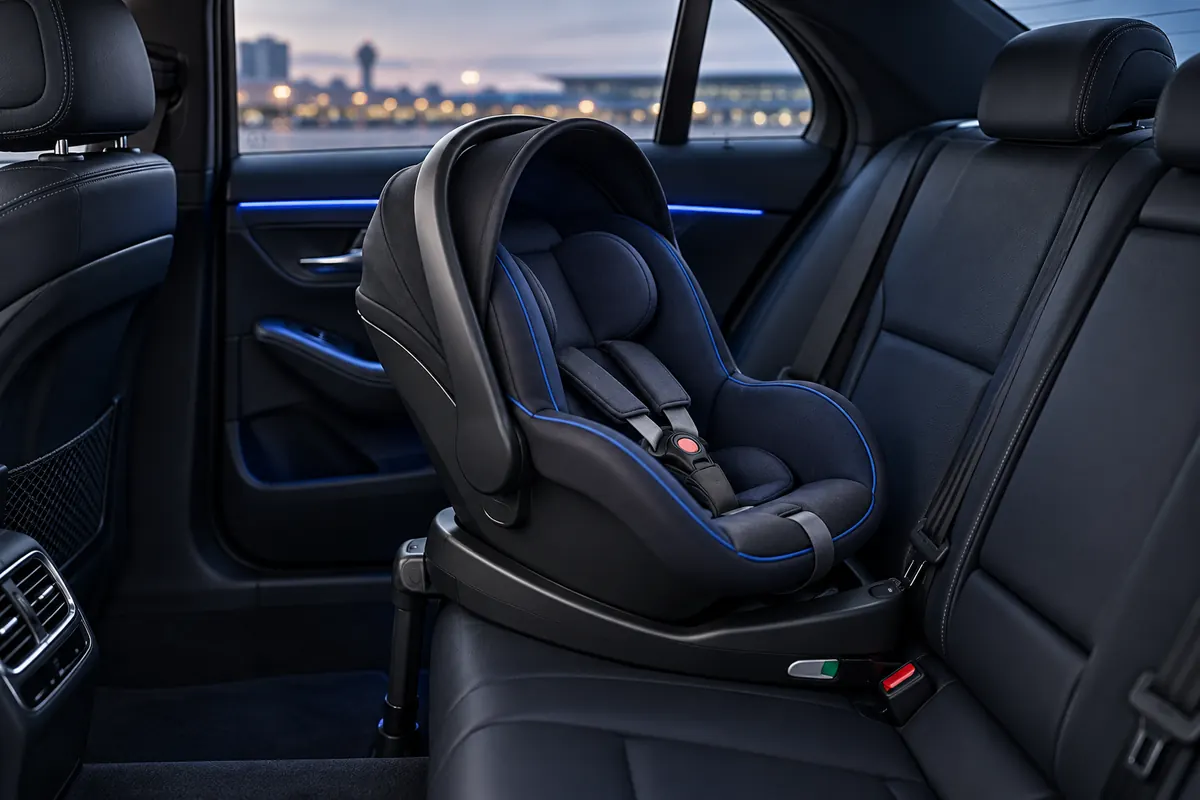 Siège auto bébé 0-13 kg dos à la route sur base Isofix — taxi VTC siège bébé Bordeaux